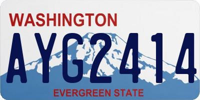WA license plate AYG2414