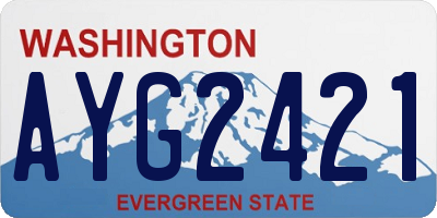 WA license plate AYG2421
