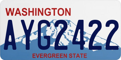 WA license plate AYG2422