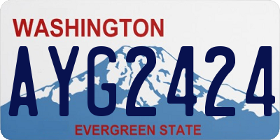 WA license plate AYG2424