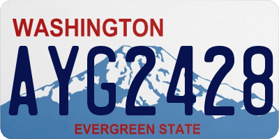 WA license plate AYG2428
