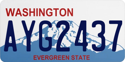 WA license plate AYG2437
