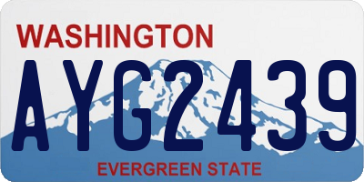 WA license plate AYG2439