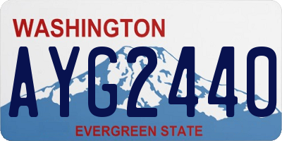 WA license plate AYG2440