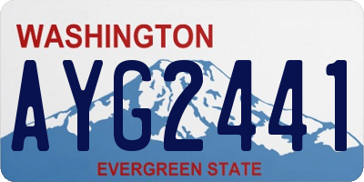 WA license plate AYG2441