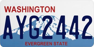 WA license plate AYG2442