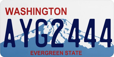 WA license plate AYG2444