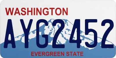 WA license plate AYG2452