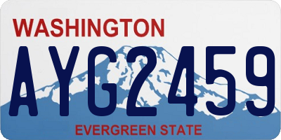 WA license plate AYG2459