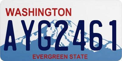WA license plate AYG2461
