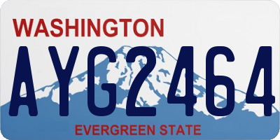 WA license plate AYG2464
