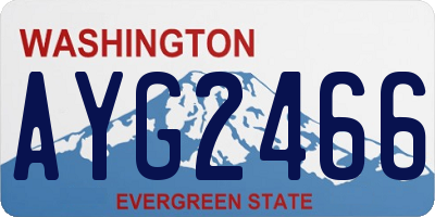 WA license plate AYG2466