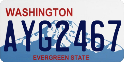 WA license plate AYG2467