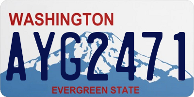 WA license plate AYG2471