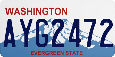WA license plate AYG2472