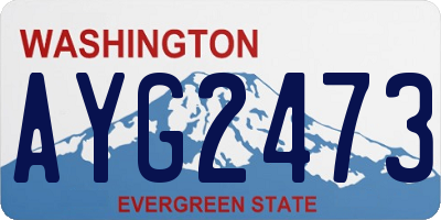 WA license plate AYG2473