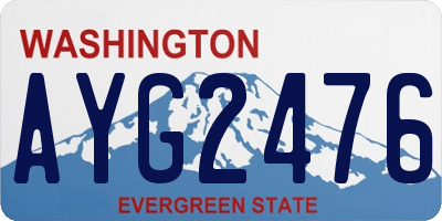 WA license plate AYG2476