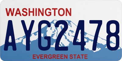 WA license plate AYG2478