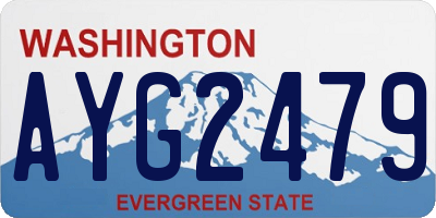 WA license plate AYG2479