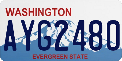 WA license plate AYG2480