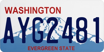 WA license plate AYG2481