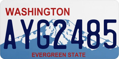 WA license plate AYG2485