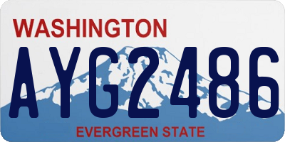 WA license plate AYG2486