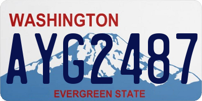 WA license plate AYG2487