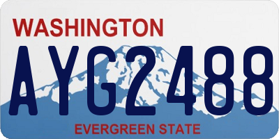 WA license plate AYG2488
