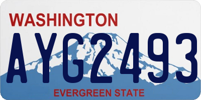 WA license plate AYG2493