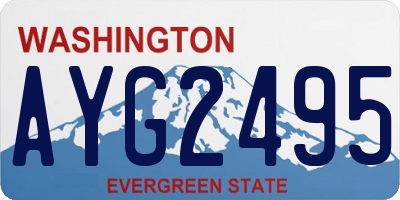 WA license plate AYG2495
