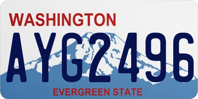 WA license plate AYG2496