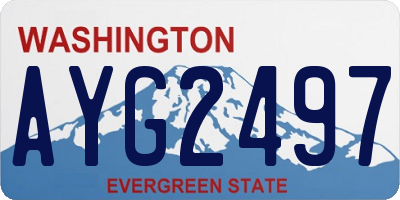 WA license plate AYG2497