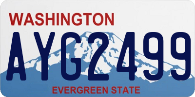 WA license plate AYG2499