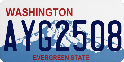 WA license plate AYG2508