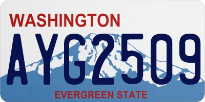 WA license plate AYG2509