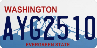 WA license plate AYG2510