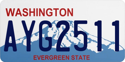 WA license plate AYG2511