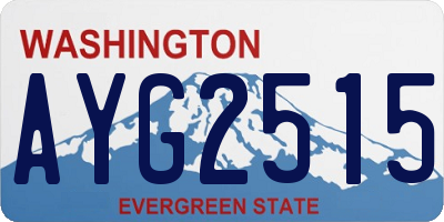 WA license plate AYG2515