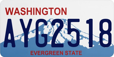 WA license plate AYG2518