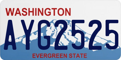 WA license plate AYG2525