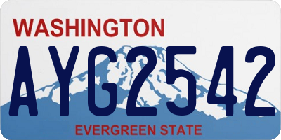 WA license plate AYG2542