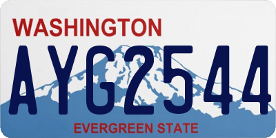 WA license plate AYG2544