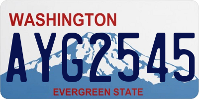 WA license plate AYG2545