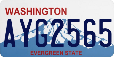 WA license plate AYG2565