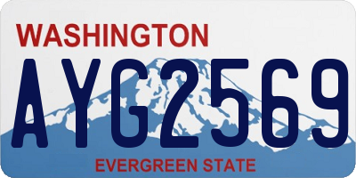 WA license plate AYG2569