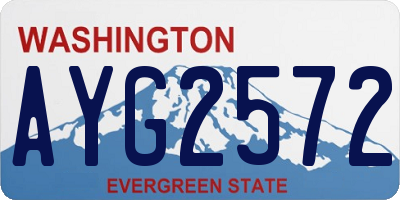 WA license plate AYG2572