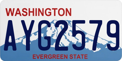 WA license plate AYG2579