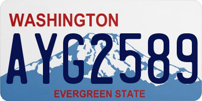 WA license plate AYG2589