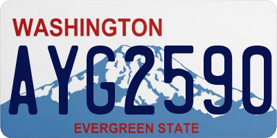 WA license plate AYG2590